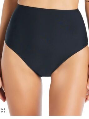 Women's Beyond Control Black High-Waisted Bikini Bottom, 16